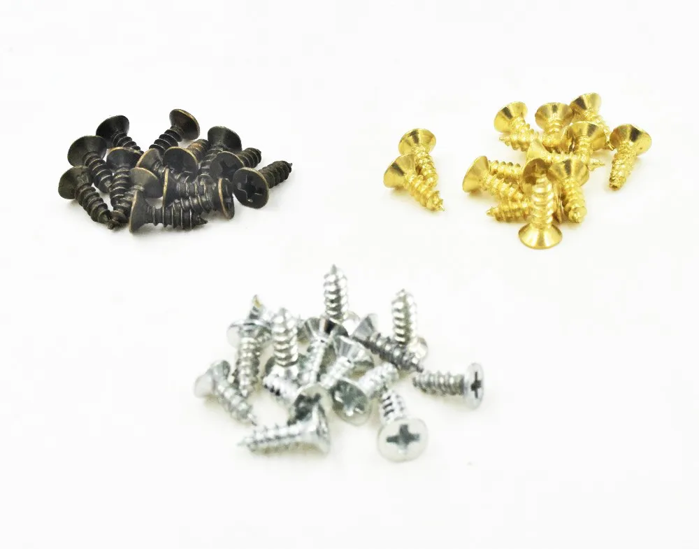 

100 PCS 2.5 * 6 / 2.5 * 8 / 2.5 * 10mm 2.5 * 12mm Flat Small Screw Head Carpenter Screw Hardware Accessory Box Wooden Furniture