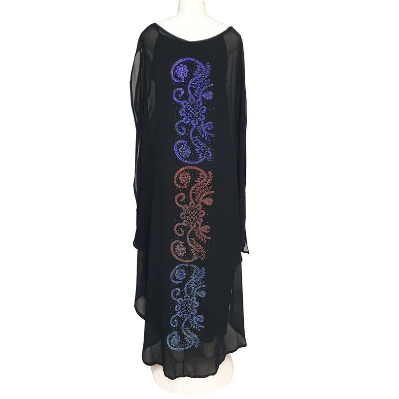 Обхват груди 116 см длина 150 Новая африканская женская одежда Дашики шифон