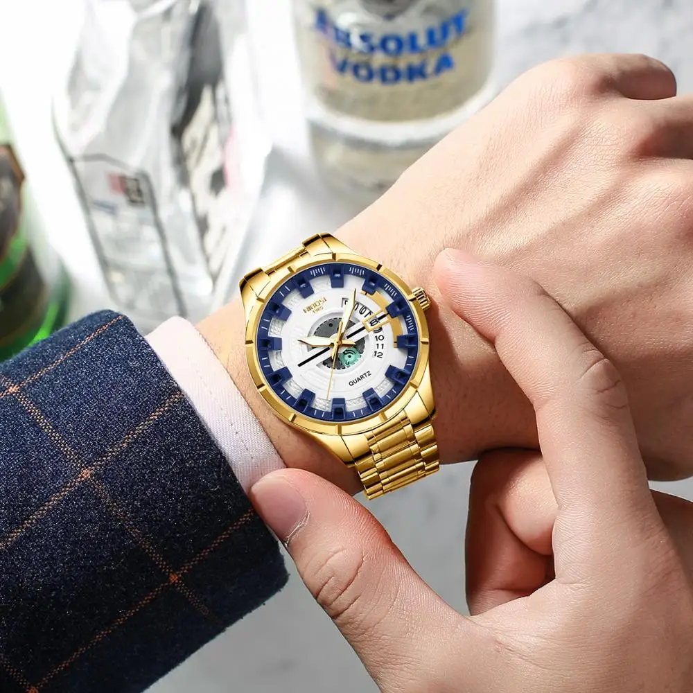 

NIBOSI 2020 Classic Mens Watches Gold Top Luxury Brand Relogio Masculino Simple Quartz Wristwatches Man Male Clock Drop Shipping