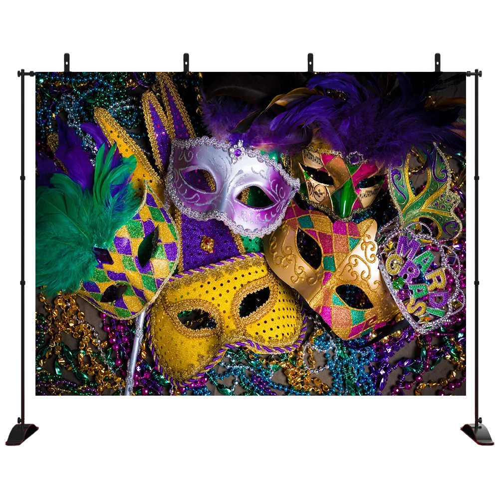 Маскарадный маскарадный фон для карнавала Вечерние Декорации дня рождения |