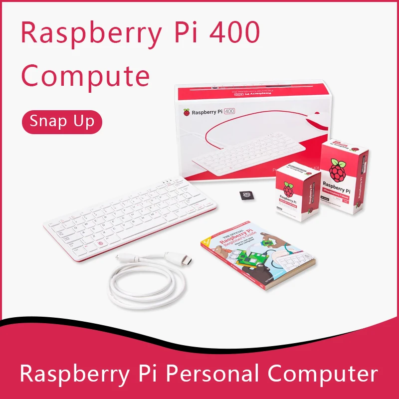 Персональный компьютерный набор Raspberry Pi 400 четырехъядерный 64-битный процессор 4