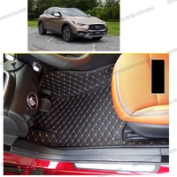 lsrtw2017 leather car floor mats for infiniti qx30 2016 2017 2018 2019 2020 2021 accessories rug carpet interior styling sticker