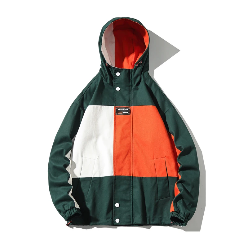 FUGOISM 2019 верхняя одежда Осенняя Женская блочная куртка бомбер с капюшоном длинным