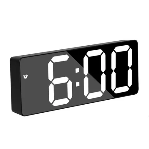 Акриловые/зеркальные цифровые часы-будильник с голосовым управлением Повтор ночной режим настольные часы 12/24 ч анти-беспокоить Funtion электронные светодиодный часы