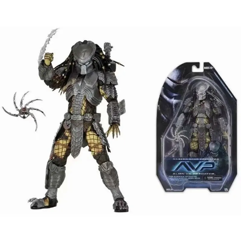 

Фигурка хищника NECA, AVP железная кровь, 14th волна/14th поколение, лицо кошки, кельтский шрам, 7-дюймовая кукла, модель, игрушка, забавный подарок