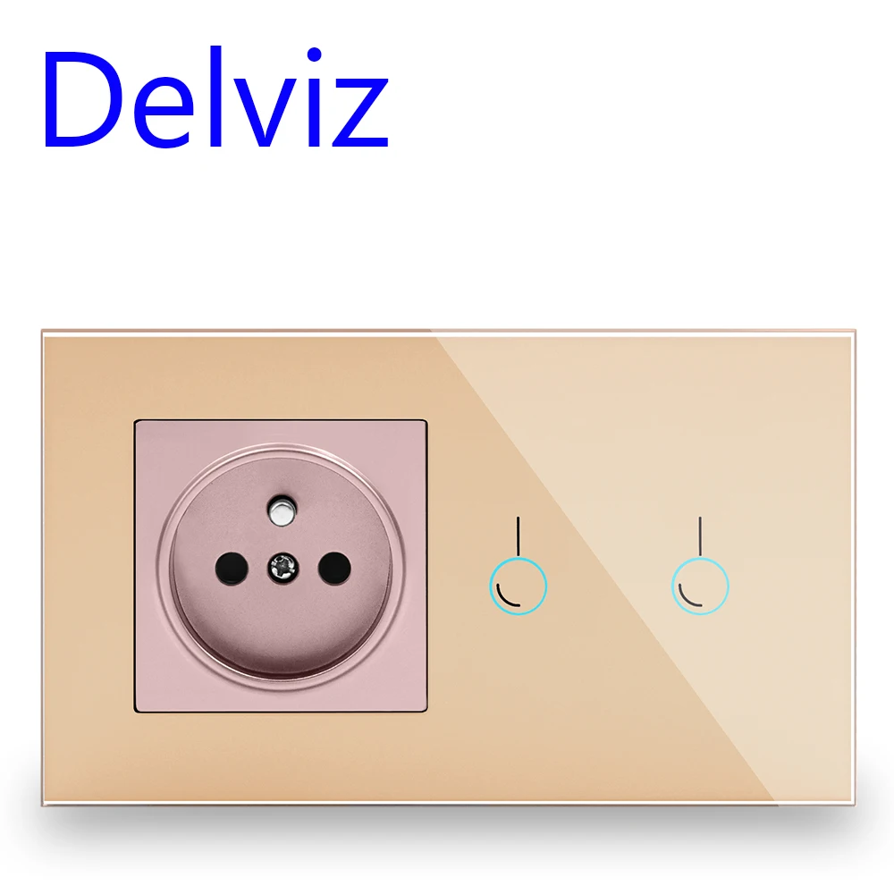 Французская настенная Сетевая розетка Delviz 16 А с сенсорным выключателем кухонные