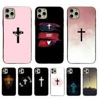 jesus christ cross luxury soft phone case for iphone 13 11pro 12pro max 8 7 6 6s plus x xs max 5 5s se xr fundas capa