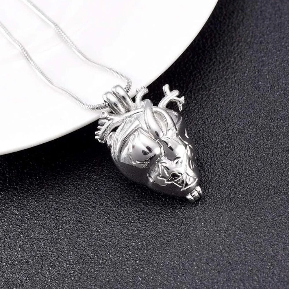

Fashion Heart Memorial Necklace Cremation Jewelry Eternity Ashes Urn Keepsake Pendant for Men Women Dropship Free Shipping