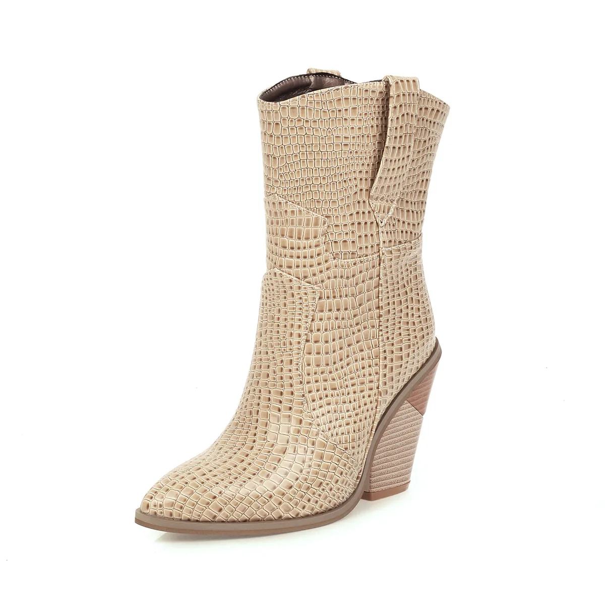 Лидер продаж Женские ковбойские ботинки в стиле вестерна Модные осенне-зимние