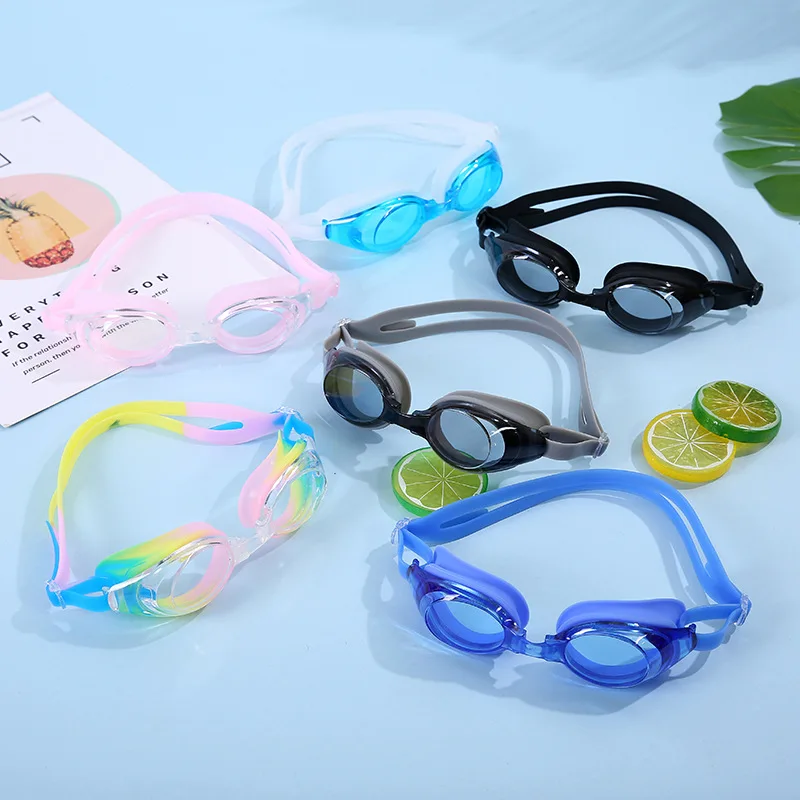 

2021 разноцветные гальванические Детские и взрослые очки для плавания с зеркальной коробкой Силиконовые противотуманные HD водонепроницаемы...