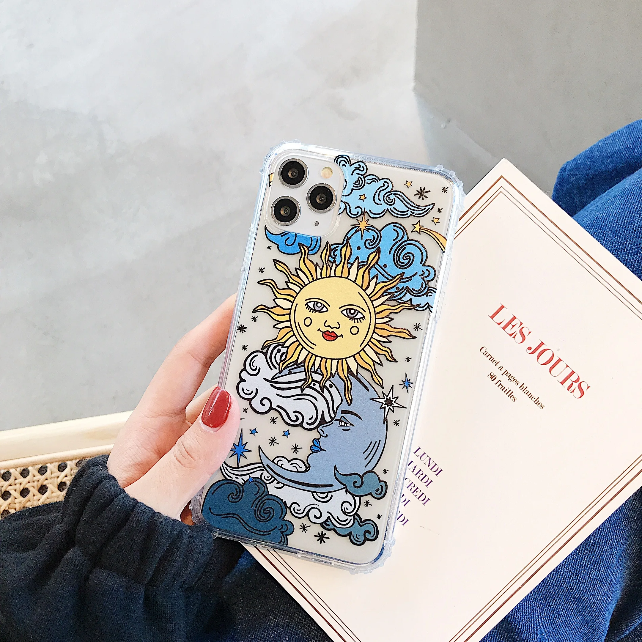 Модный чехол для телефона с изображением солнца и лица iPhone 12 mini 11 Pro Max X XR XS 7 8 6S Plus SE