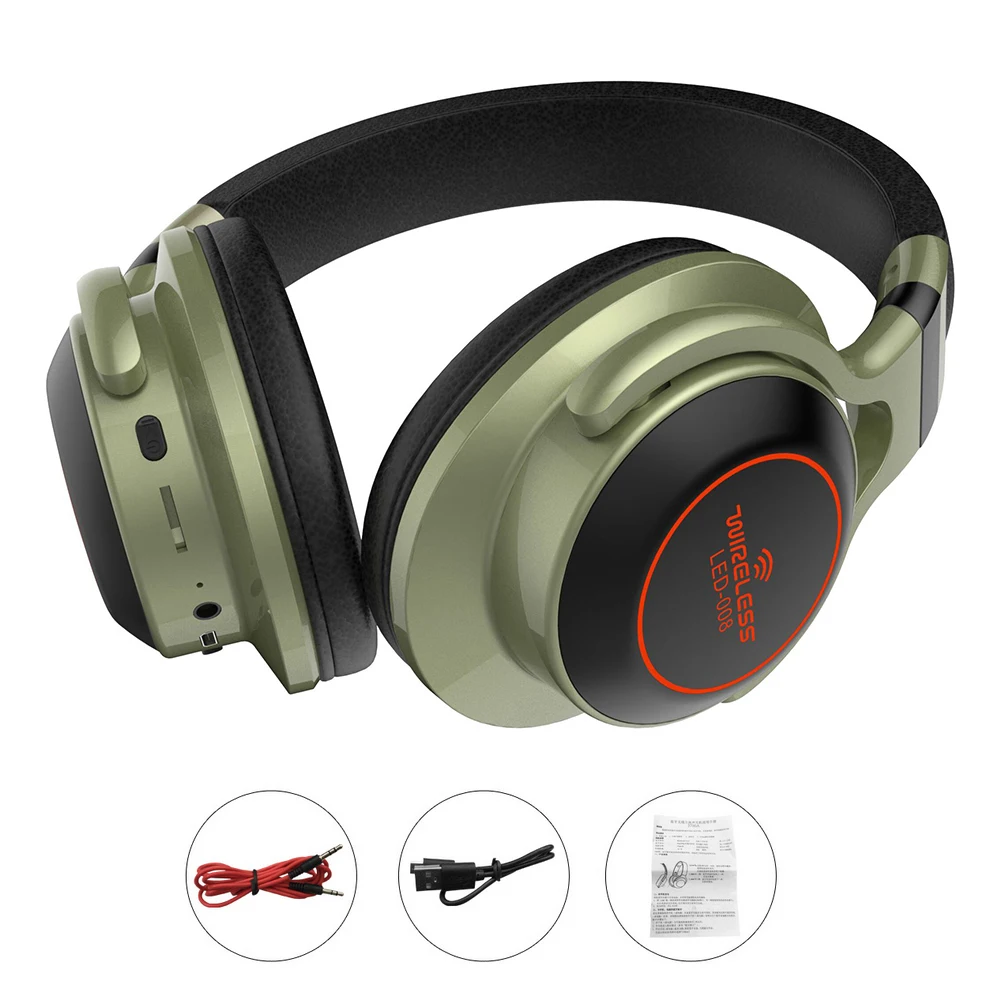 Беспроводные спортивные наушники Bluetooth 5 0 со светодиодсветодиодный