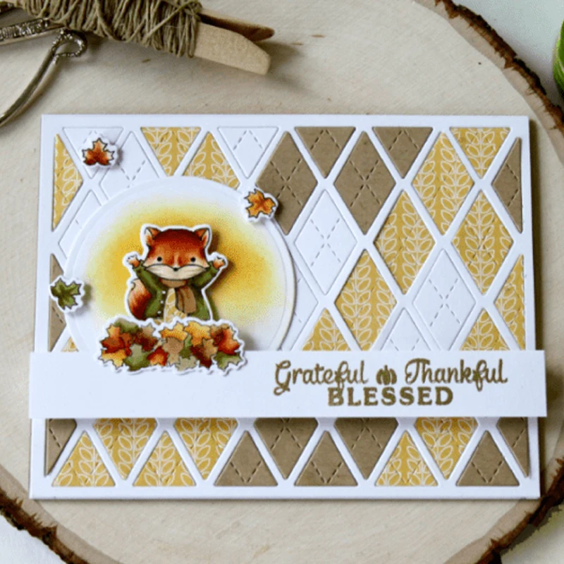Прозрачные штампы Hello Fall Fox для изготовления открыток сделай сам осенняя лисица +