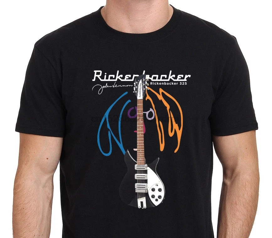 Горячая Распродажа Мода 2018 Джон Леннон рикенбакке гитара Футболка мужская