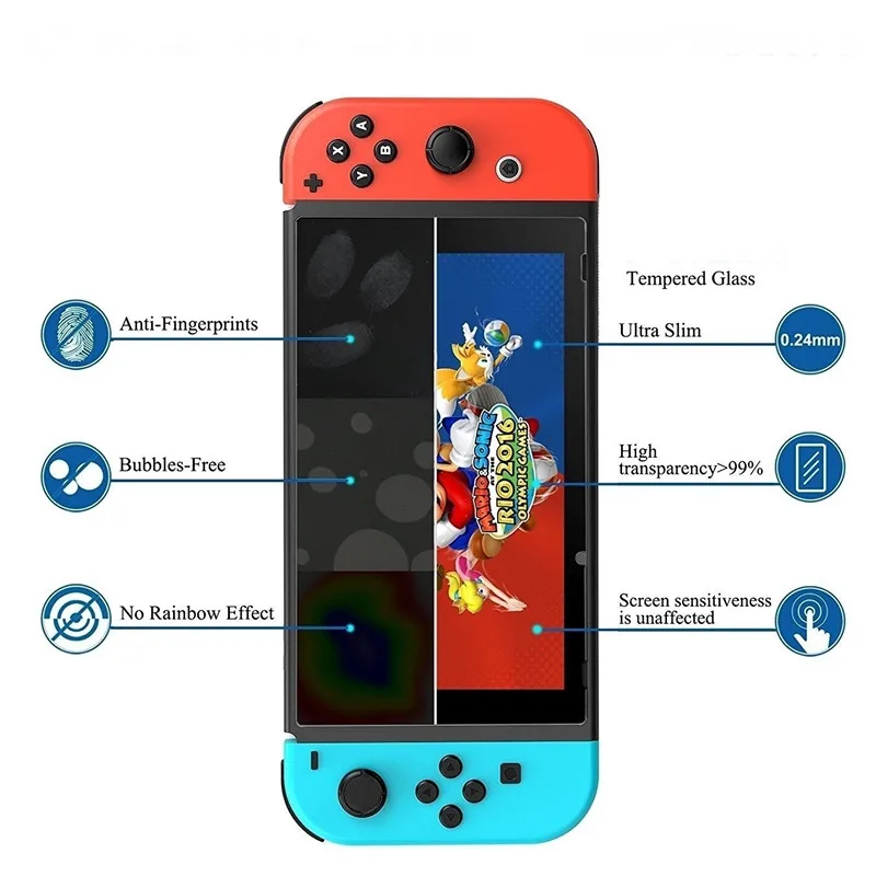 

1-3Pack 9H Tempered Glass Screen Protector for Nintendos Switch NS Protective Glass for Nintendo Switch Lite Nintend Screen Film