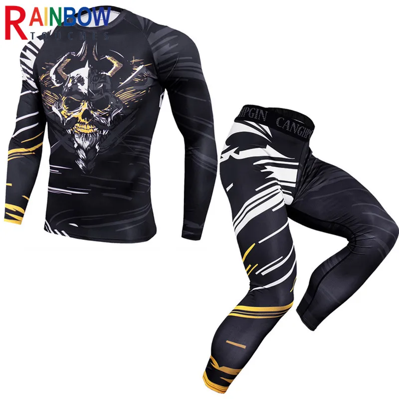 

Набор тренировочный мужской Rainbowtouches для фитнеса на открытом воздухе, удобный, дышащий, эластичный, быстросохнущий, для баскетбола и бега, Новинка осени 2021