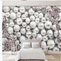 3d column jewelry pearl metal embossed tv background wall 3d murals wallpaper for living room