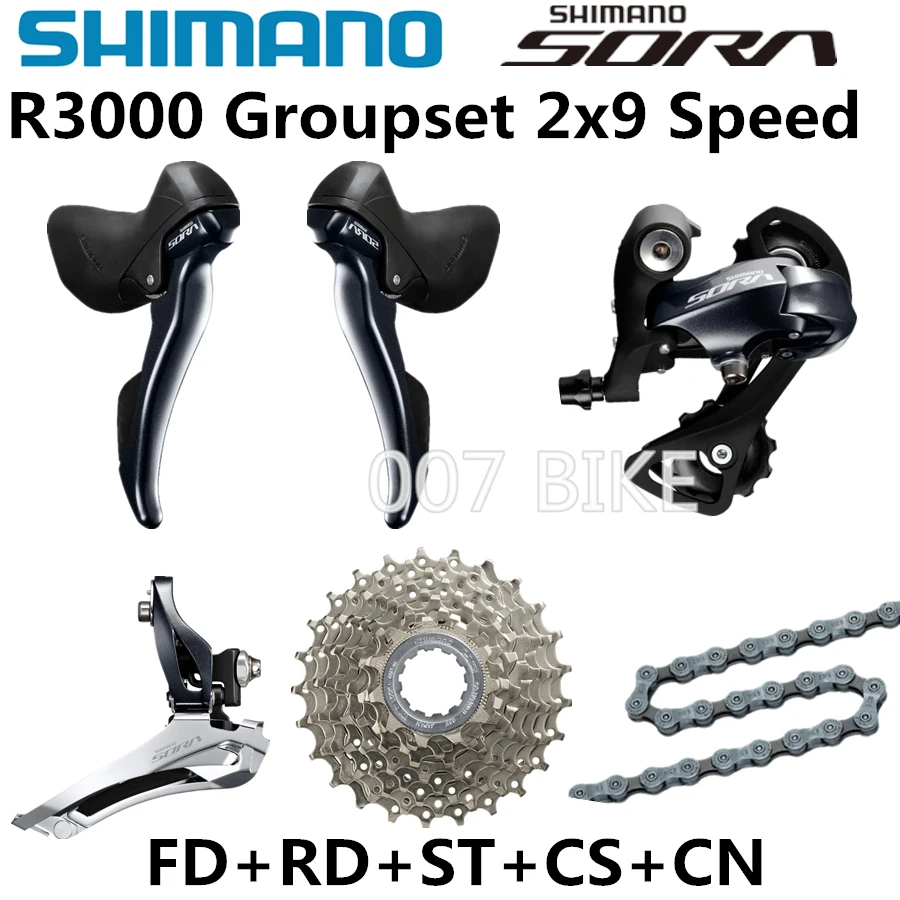 Переключатели передач SHIMANO R3000 Groupset SORA шоссейный велосипед 50 34T 170 мм 32T передний
