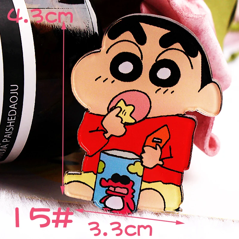 1 шт. Crayon Shin-chan мультфильм демон значки на одежду акриловые значки Kawaii значки на рюкзак булавка брошь значок Y13 - Color: Y13-15