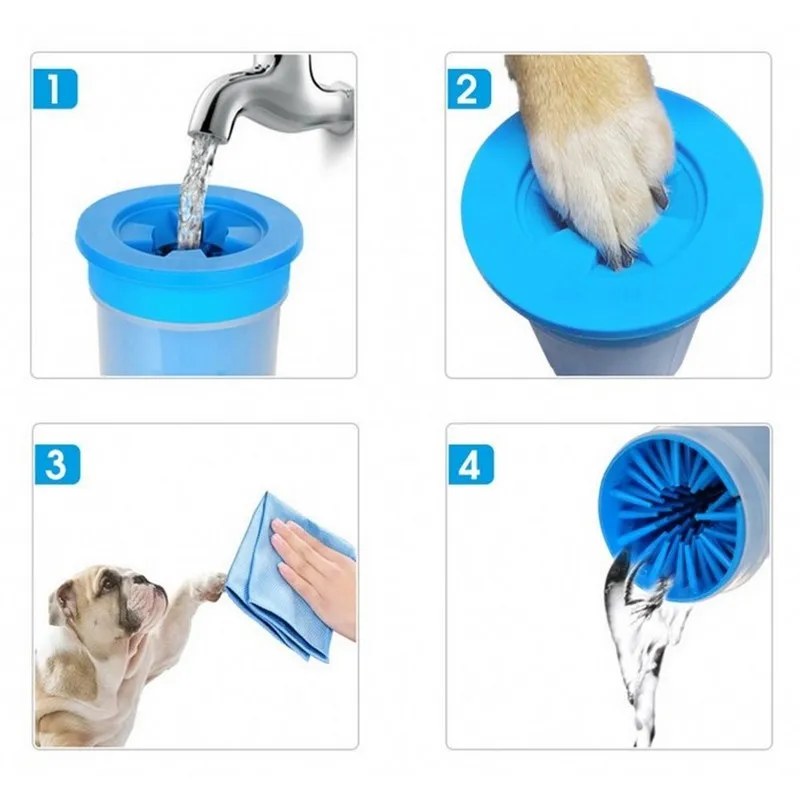 

2020 New Soft Paw Cleaner For Large Small Dogs Cleaning Cup Brush Silicone Paw wash Portable Pet Foot Quickly Wash Cups Grooming