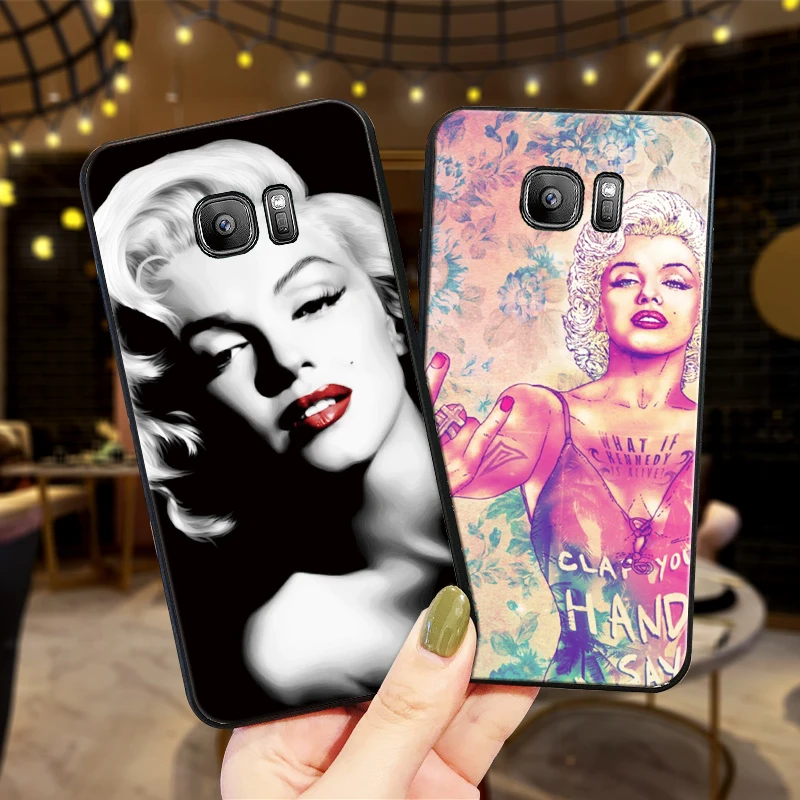 Красивый и сексуальный мягкий силиконовый чехол Мэрилин Монро для телефона Samsung