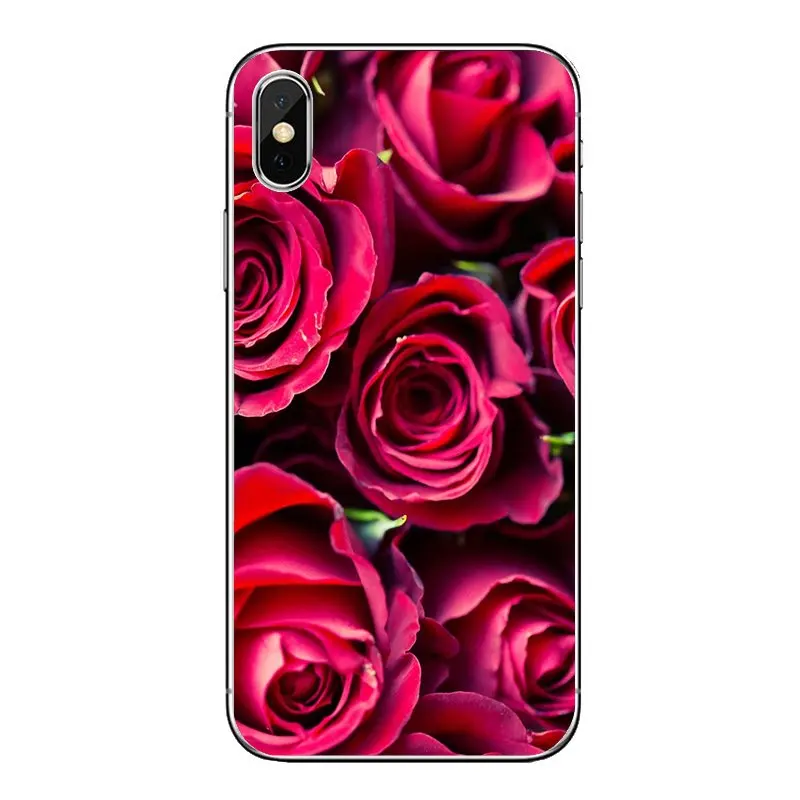 Для huawei P20 Lite Nova 2i 3i 3 GR3 Y6 Pro Y7 Y8 Y9 Prime 2018 2019 милые красные розовые розы цветок мягкие