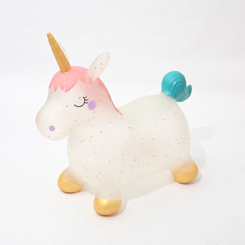 Детский милый Единорог надувные игрушки для животных Прыгающая лошадь