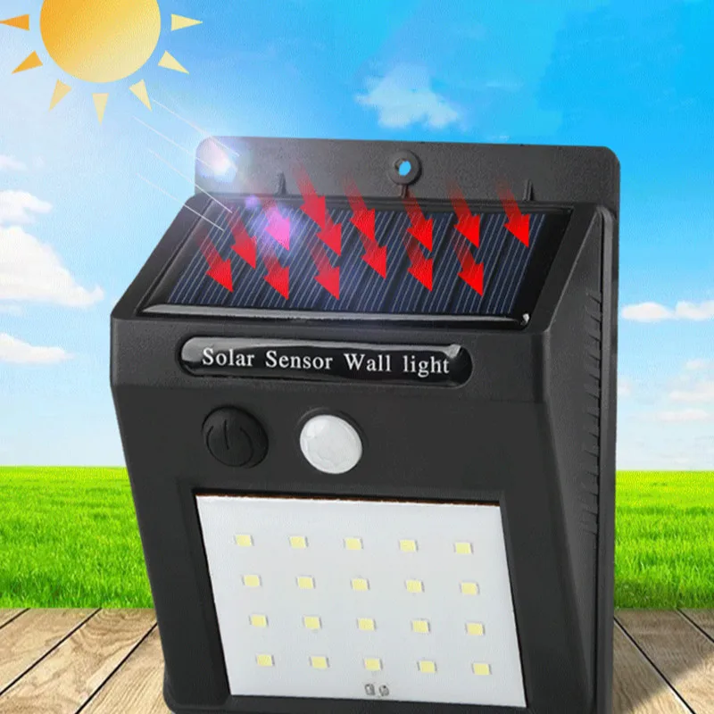 Solar Powered Gadgets 20 LED PIR Motion Sensor Light Waterproof Garden Security Wall Lamp Night led Lights | Лампы и освещение