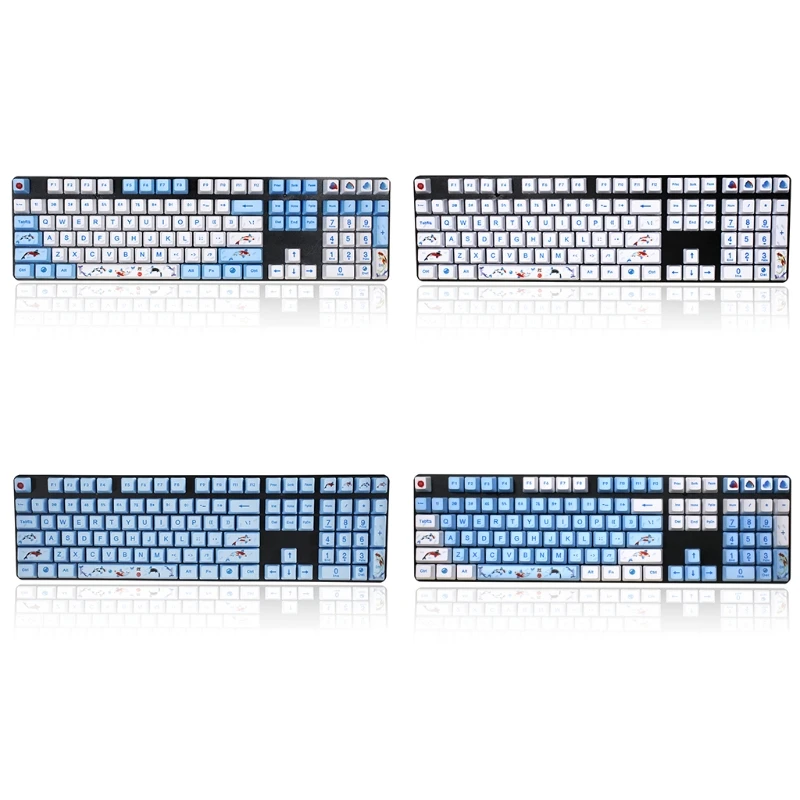

1 Set Replaceable OEM PBT 108 Keycaps Dye-sublimation Keycap Mechanical Keyboard 35EA