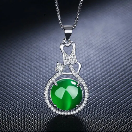 S925 Серебряное ожерелье женская подвеска из натурального агата рукав цепи