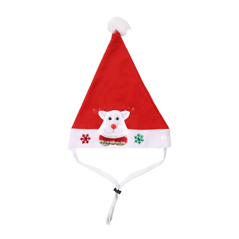 White deer Одежда для собак, Рождественская Милая шляпа для домашних животных, шляпа для собак, праздничный костюм, шапка Санты, аксессуары для домашних животных, подходит для средних и больших собак - Цвет: White deer