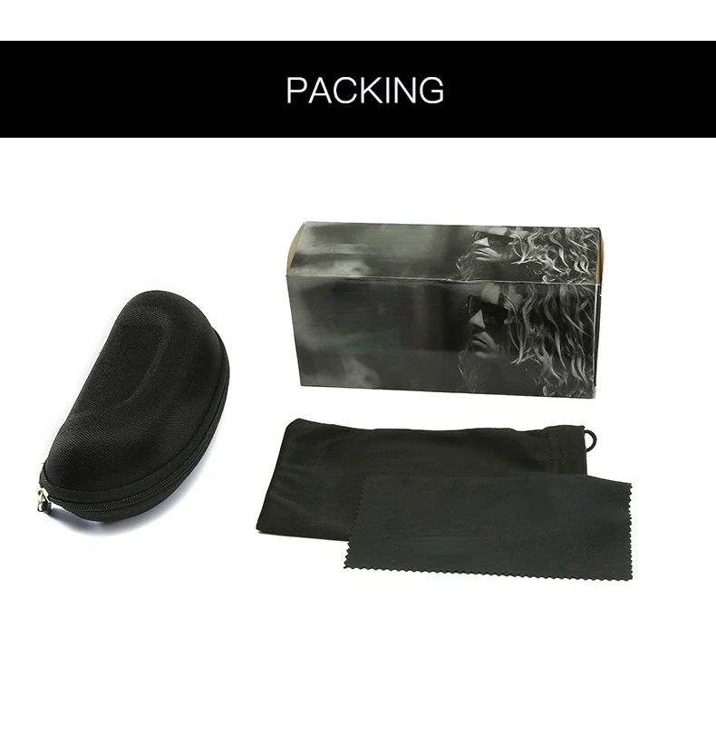 

GCV Compression-resistant Sunglasses Box Four-piece Frosted Gold Velvet Glasses Bag Lens Wipe Cloth Eyeglass Case