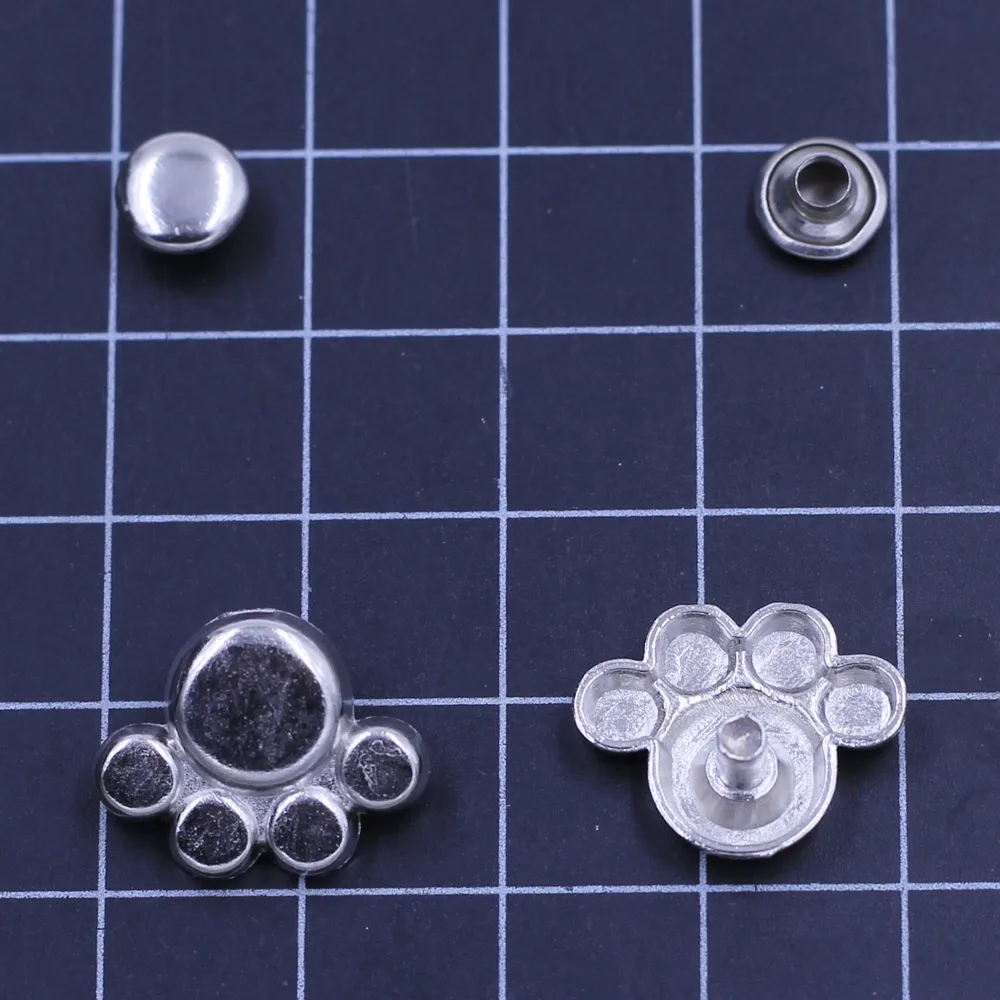 50 комплектов панк лапы заклепки с шипами пятна для одежды мешок обувь ремесла