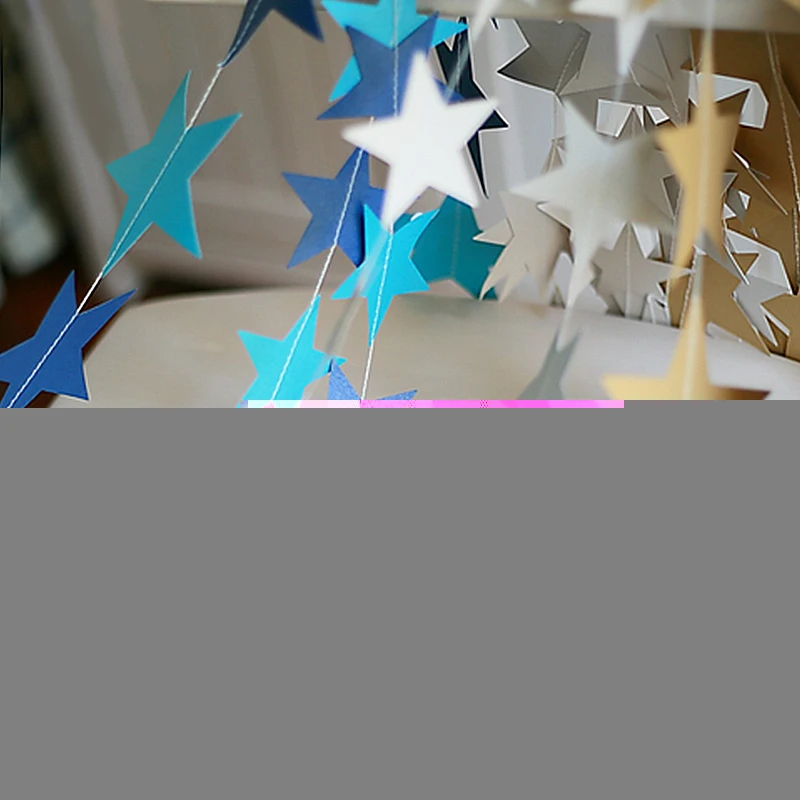 

4M Star Paper Garland Bunting Drop Baby Shower Wedding Party Decoration Z7E7