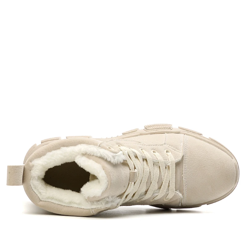 Зимние теплые плюшевые женские ботинки новейшая модель Модные нескользящие