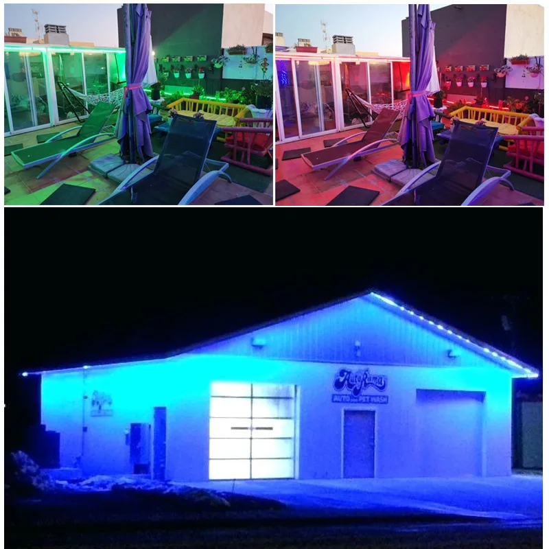 Светодиодная лента 220 В RGB приложение Bluetooth контроль 1600 Вт цвет наружный