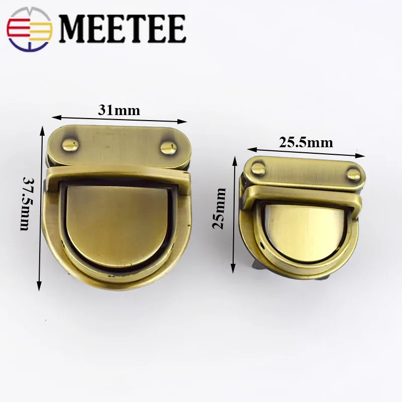Meetee 5 шт. 25X2 мм/31X37mm металлические замки застежками защелкой пряжкой застежка для