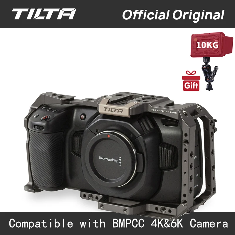 Клетка для камеры Tilta BMPCC 4K/6K Полная частичный солнцезащитный козырек держатель SSD