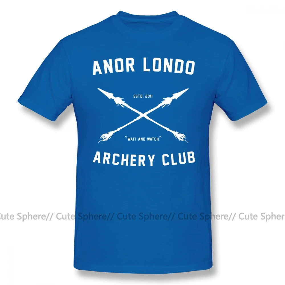 Dark Souls футболка ANOR LONDO ARCHERY CLUB Футболка 100 хлопок 5x Футболка мужская потрясающая с принтом с коротким рукавом Классическая футболка - Цвет: Blue