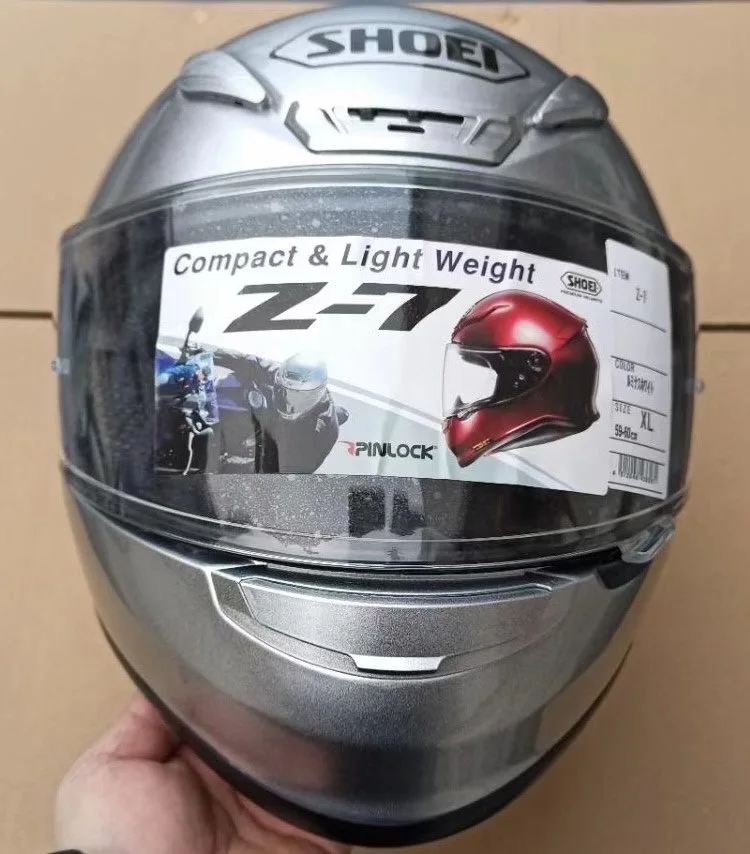 

Full Face Motorcycle helmet Z7 GLOSSY Silver helmet Riding Motocross Racing Motobike Helmet