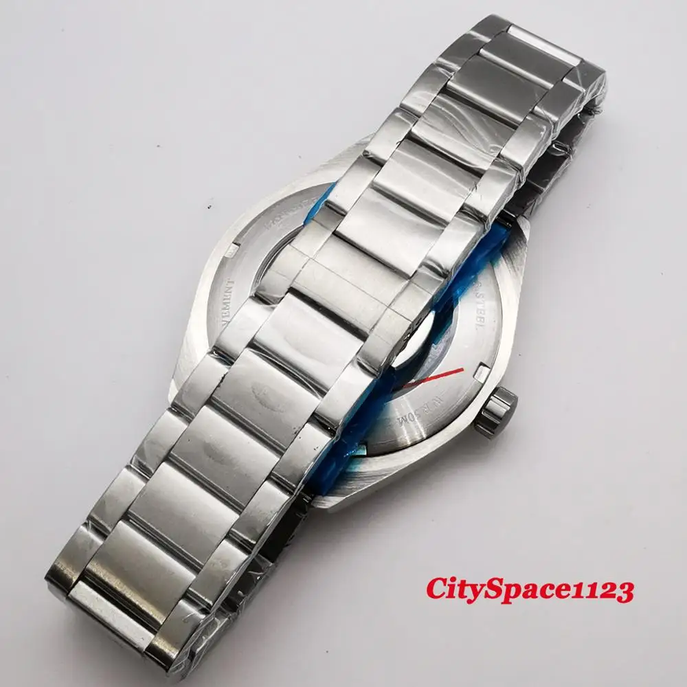 Детали для часов corgтело 41 мм чехол + ремешок Матовая нержавеющая сталь сапфир