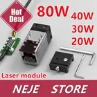 Лазерная головка 80 Вт, синий лазерный модуль, Сверхбыстрая гравировка из нержавеющей стали и оксидированного металла, высокий коэффициент пропускания светильник