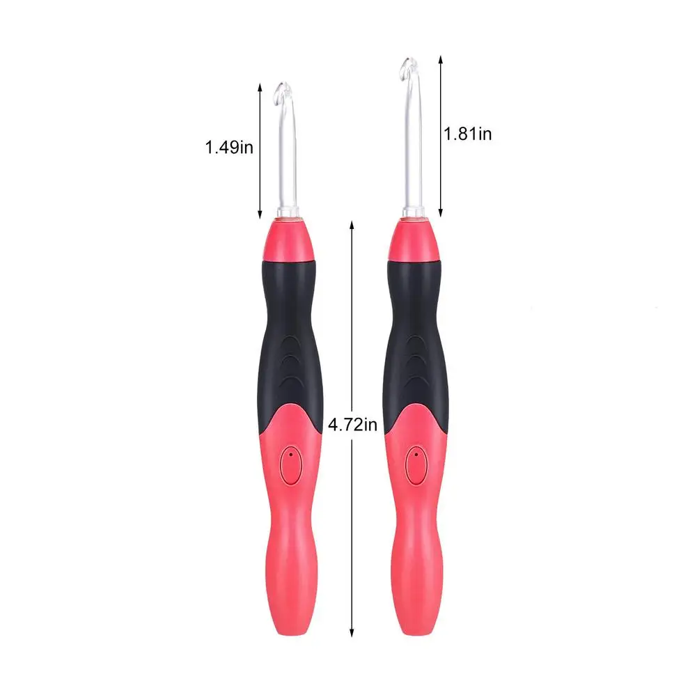 

Lightweight Crochet Set With Light, Interchangeable 2mm To 10mm Head For DIY Supplies Sweater Weave Sewing Craft Tools