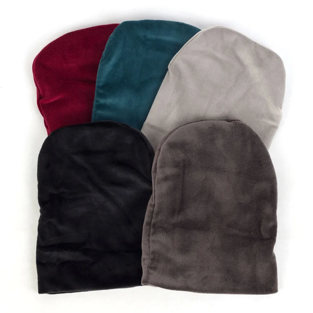 Шапка для новорожденных мальчиков и девочек велюровая осенне-зимняя теплая