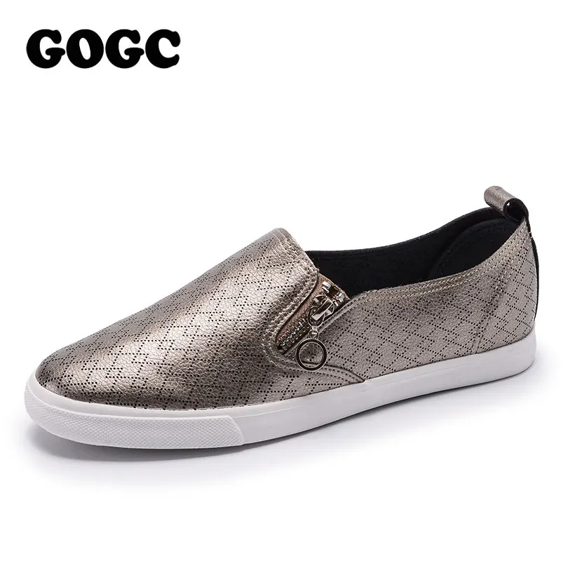 GOGC/2018 новые слипоны женская обувь с отверстием дышащая на плоской подошве Для