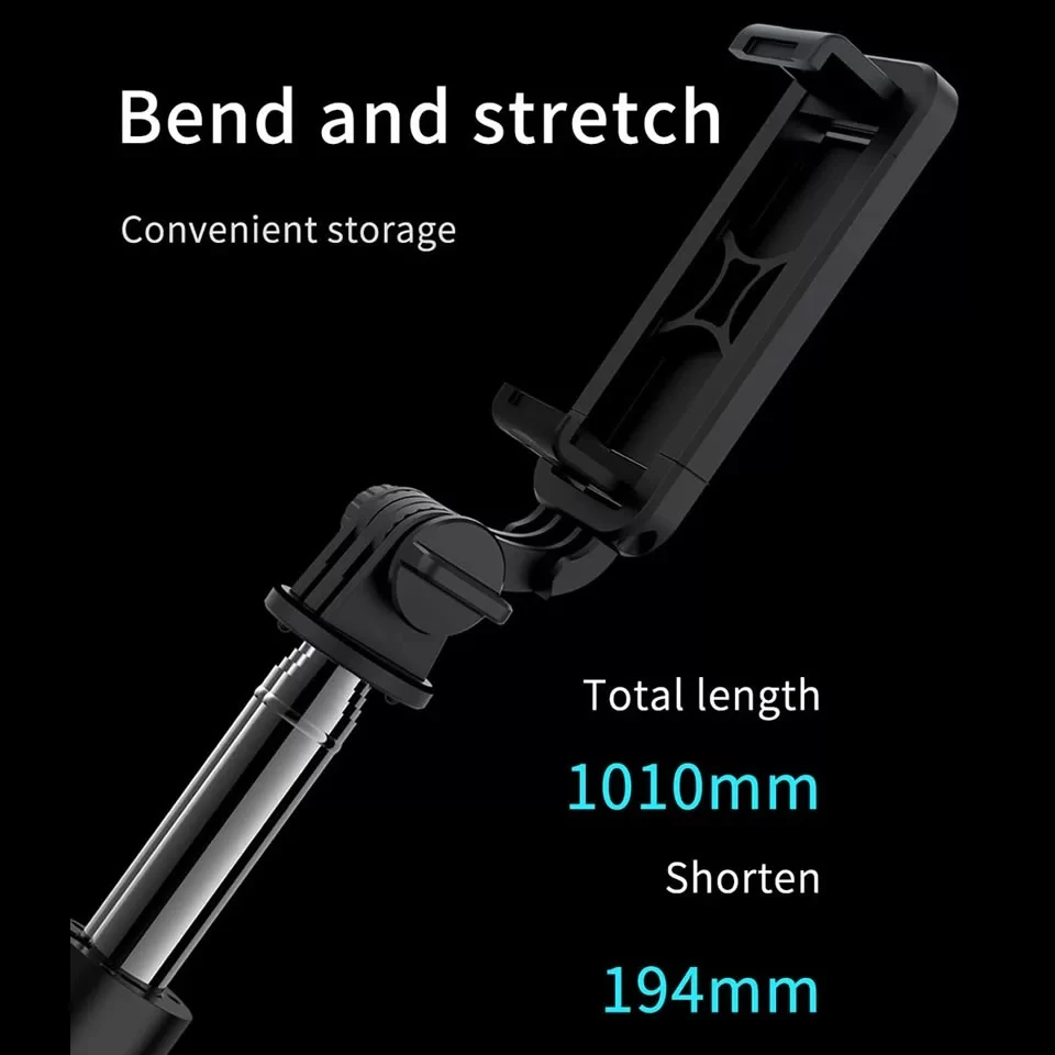

New 3 In 1 Selfie Stick Tripod Wireless Bluetooth Foldable Extendable Monopods Tripod with Remote Control for iPhone IOS Android