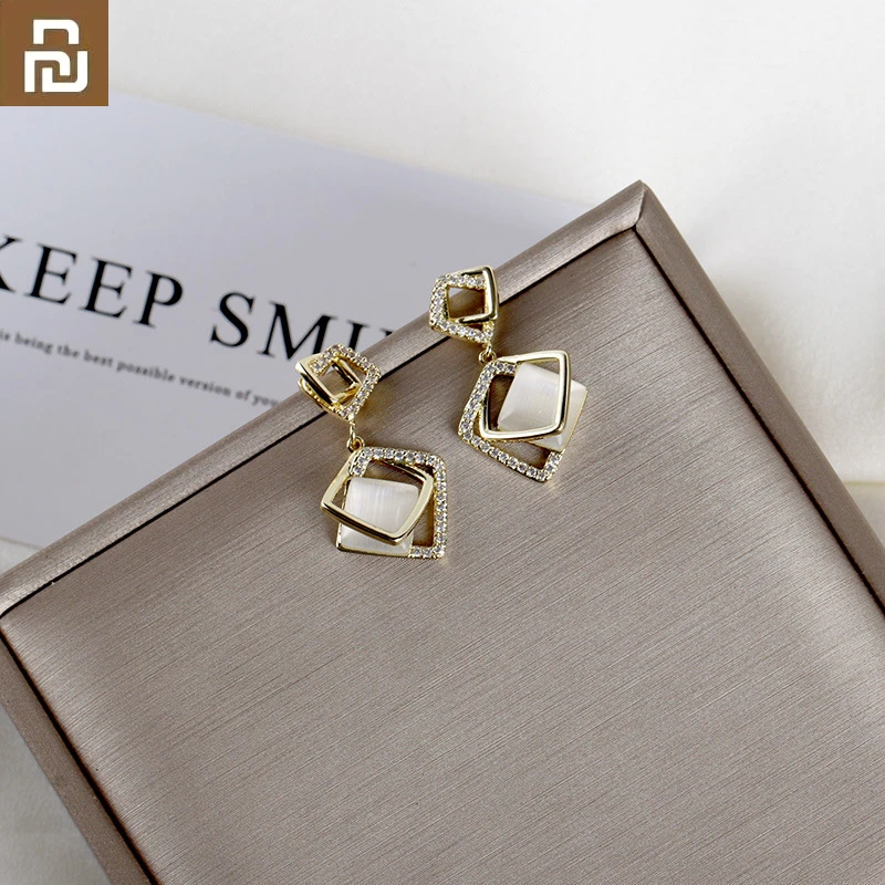 

Youpin Retro Minimalist Rhombus Earrings Irregular Stud Earrings New Creative Popular Dangle Earrings Party Jewelry Accessories