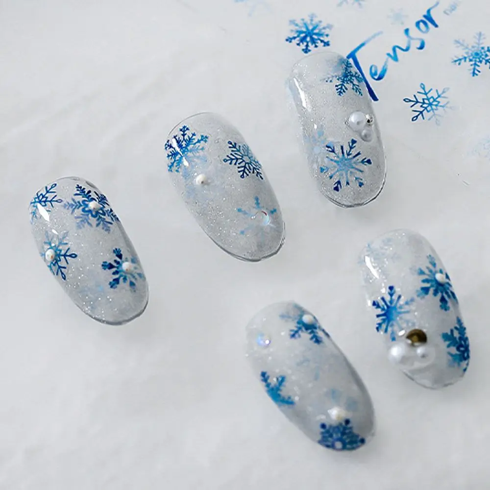 Self Adhesive Christmas Tree DIY Nail Art Decorations Sticker Manicure Accessories 5D Carved Decals | Красота и здоровье
