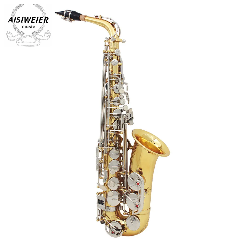Высококачественный латунный альт-саксофон Eb E-Flat Sax с глянцевой гравировкой