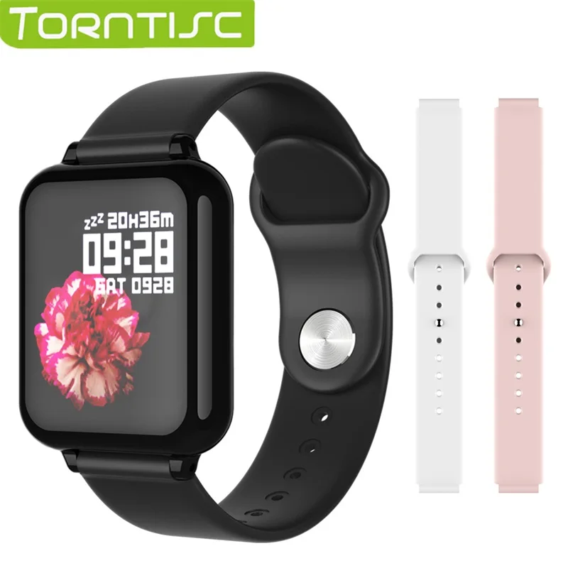 Torntisc дропшиппинг B57 женские Смарт-часы для Android Apple Watch пульсометр кровяное давление Hero Band 3 умные часы для мужчин - Цвет: add 2 extra strap